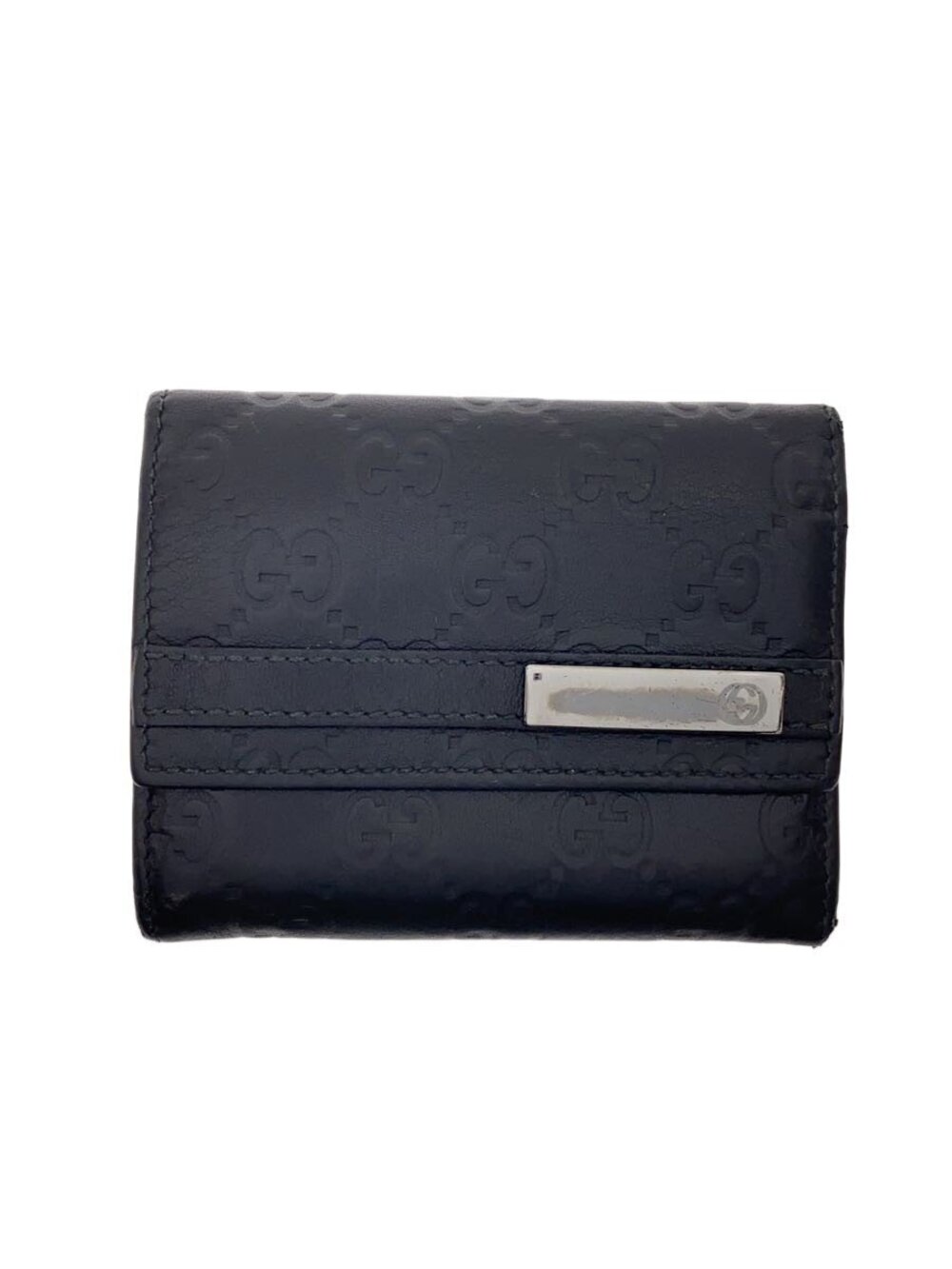 Gucci Card Case Wallet Gucci Guccissima Leather Black